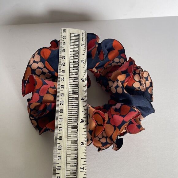 New Women Red Scrunchie Ruffled design Multicolor Polkadots - Picture 9 of 12